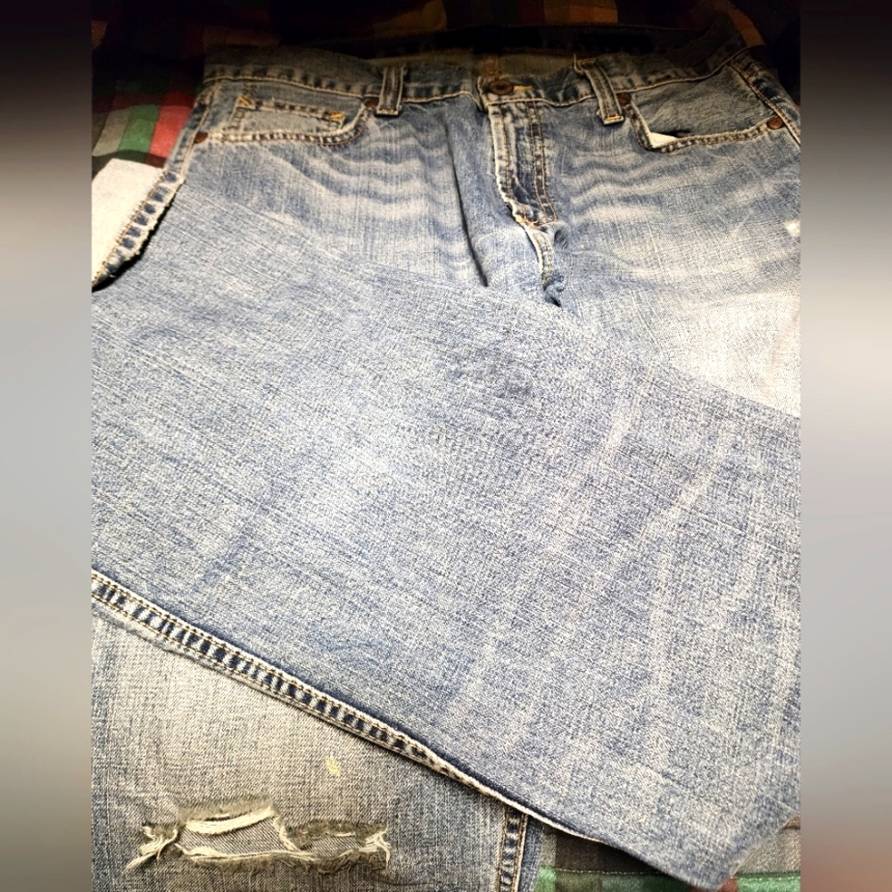 Timmy's Brand 34x34 boot cut ripped style blue jeans